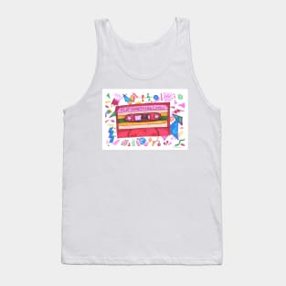 Retro Marker Art Mixtape Slogan Design Tank Top